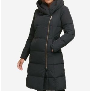 Cole Haan Women's Black Long Puffer Jacket